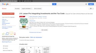 
                            13. J.K. Lasser Pro Integrating Investments and the Tax Code: Using ... - Google böcker, resultat