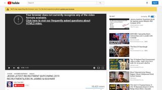 
                            7. JKSSB LATEST RECRUITMENT ||UPCOMING 2019 ... - YouTube