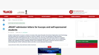 
                            13. JKUAT admission letters for kuccps and self-sponsored students ...