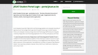 
                            7. JKUAT Student Portal Login - portal.jkuat.ac.ke - Admalic Kenya