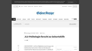 
                            8. JLU-Politologin forscht zu Geburtshilfe - Gießener Anzeiger