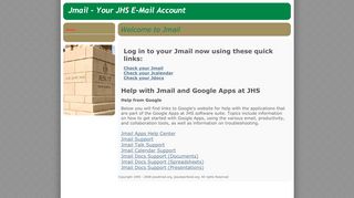 
                            10. Jmail - Your JHS E-Mail Account