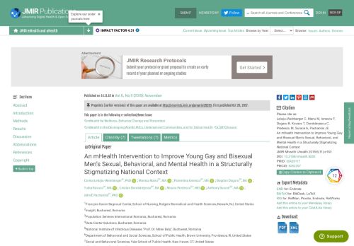 
                            13. JMU-An mHealth Intervention to Improve Young Gay and Bisexual ...