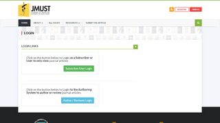 
                            12. JMUST - Journal of Medicine UST : Login
