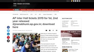 
                            9. Jnanabhumi hall tickets: AP Inter Hall tickets 2019 for 1st, 2nd year ...