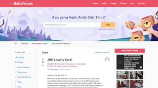 
                            10. JNE Loyalty Card - Komunitas Bukalapak