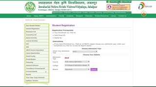 
                            2. JNKVV-Student Registration - JNKVV Jabalpur