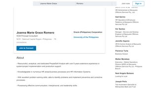 
                            8. Joanna Marie Grace Romero - HCM Principal Consultant - Oracle ...