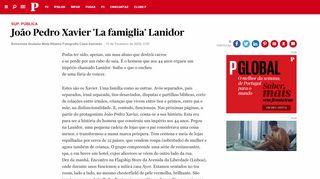 
                            9. João Pedro Xavier 'La famiglia' Lanidor | SUP. PÚBLICA | PÚBLICO