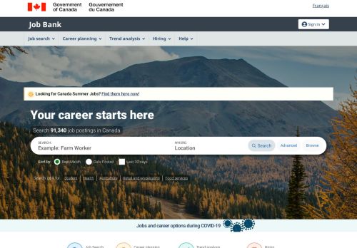 
                            3. Job Bank: Your career starts here