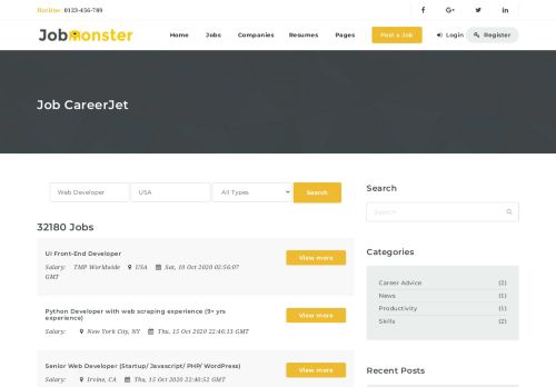 
                            8. Job CareerJet – JobMonster - Premium Wordpress Theme - NooTheme
