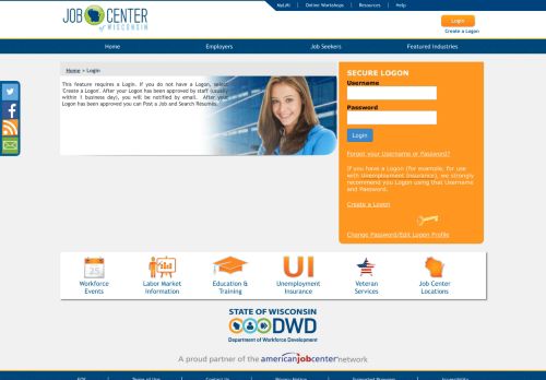 
                            7. Job Center of Wisconsin - Job Center of Wisconsin - Login