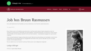 
                            8. Job hos Bruun Rasmussen – Bruun Rasmussen Kunstauktioner