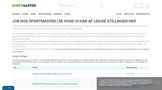 
                            10. Job hos SPORTMASTER | Se hvad vi har af ledige stillinger her ...