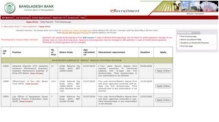 
                            9. Job List - eRecruitment Home - Bangladesh Bank