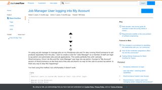 
                            12. Job Manager User logging into My Account - Stack Overflow