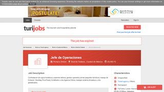 
                            8. Job Offers in Ciudad de México: Jefe de Operaciones | Turijobs, the ...