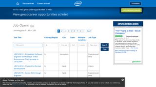 
                            6. Job Openings - View great career opportunities at Intel