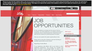 
                            2. Job Opportunities - Eli Lilly