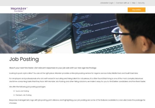 
                            7. Job Posting Service : Post Jobs Online and Hire ... - monstergulf.com
