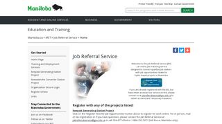 
                            6. Job Referral Service | Education and Training | Province of Manitoba