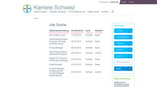 
                            2. Job Search - Bayer Career Switzerland