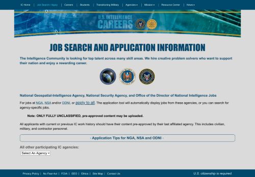 
                            8. Job Search | Intelligence Careers