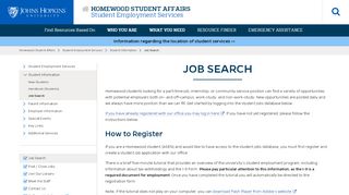 
                            13. Job Search | Student Employment Services - Homewood ...