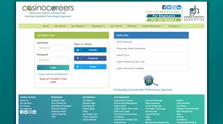 
                            8. Job Seeker Login - Casino Careers