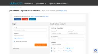 
                            9. Job Seeker Sign Up and Login - abilityJOBS