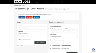 
                            2. Job Seeker Sign Up and Login - MCV Jobs