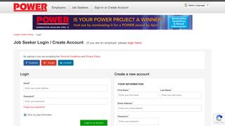 
                            8. Job Seeker Sign Up and Login - Power Mag