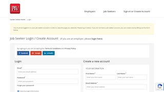 
                            7. Job Seeker Sign Up and Login - PW JobZone