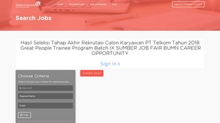 
                            3. Job Vacancies - Telkom