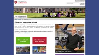 
                            2. Job Vacancies — University of Leicester