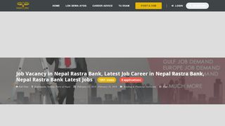 
                            13. Job Vacancy in Nepal Rastra Bank, Latest Job Career in Nepal Rastra ...