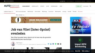 
                            5. Job van Vliet (Inter-Sprint) overleden - Automotive Online