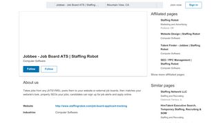 
                            11. Jobbee - Job Board ATS | Staffing Robot | LinkedIn