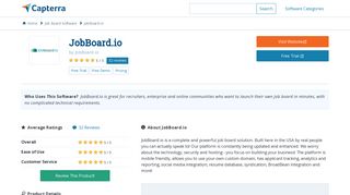 
                            6. JobBoard.io Reviews and Pricing - 2019 - Capterra