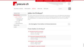 
                            2. Jobbörse für Einkauf und Supply Management – procure.ch