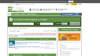 
                            7. Jobbörse in Stuttgart - 2.955 Jobangebote des Arbeitsamt und der ...