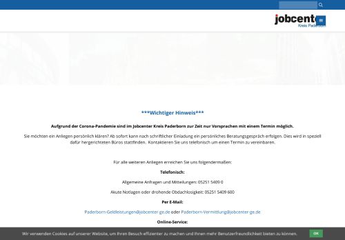 
                            7. Jobcenter Kreis Paderborn: Startseite