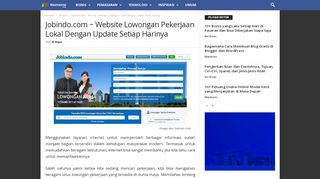 
                            8. Jobindo.com ~ Situs Lowongan Pekerjaan Lokal Dengan Update ...