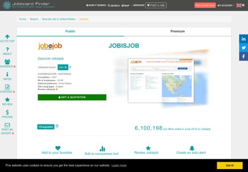 
                            9. Jobisjob : Job aggregator in United States | Jobisjob | Jobboard Finder