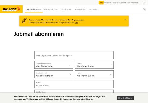 
                            4. Jobmail abonnieren - Die Post