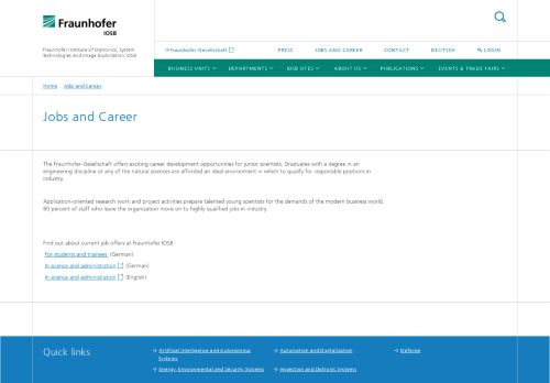 
                            12. Jobs and Career - Fraunhofer IOSB - Fraunhofer-Gesellschaft