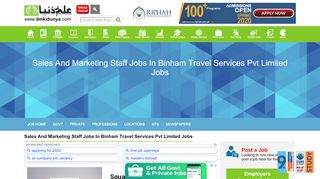 
                            11. Jobs as Sales And Marketing Staff Jobs In Binham Travel ...