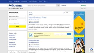 
                            8. Jobs at AETOS Holdings Pte Ltd in Singapore, Job Vacancies ...