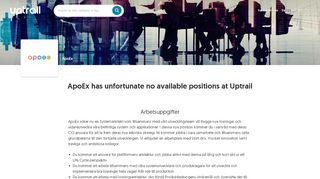 
                            11. Jobs at ApoEx | Uptrail - Apply without CV