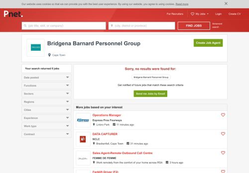 
                            4. Jobs at Bridgena Barnard Personnel Group - PNet